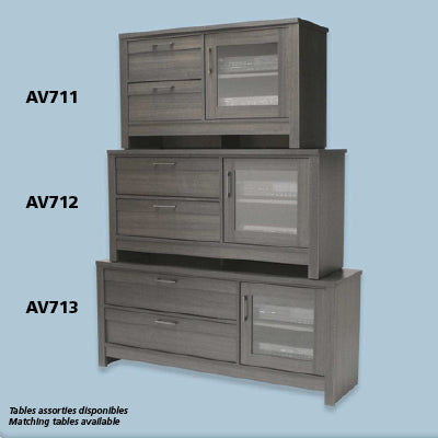 New concept AV712 | TV stand - Melamine - Charcoal-SONXPLUS Granby