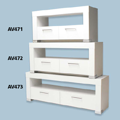 New concept AV472 | TV stand - Melamine and metal - White-SONXPLUS Granby