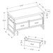 Monarch Specialties I 2871 | TV stand - 48" - 2 Storage drawers - Black metal - Imitation wood Grey-SONXPLUS.com