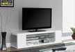 Monarch Specialties I3535 | TV stand - 60" - 1 glass shelf - White-Sonxplus 